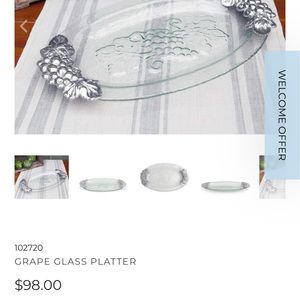COPY - Arthur Court Grape Glass Platter